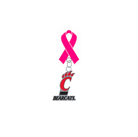 Cincinnati Bearcats Breast Cancer Awareness / Mothers Day Pink Ribbon Lapel Pin