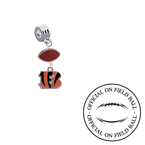 Cincinnati Bengals On Field Football Universal European Bracelet Charm (Pandora Compatible)