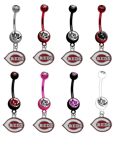 Cincinnati Reds MLB Baseball Belly Button Navel Ring - Pick Your Color