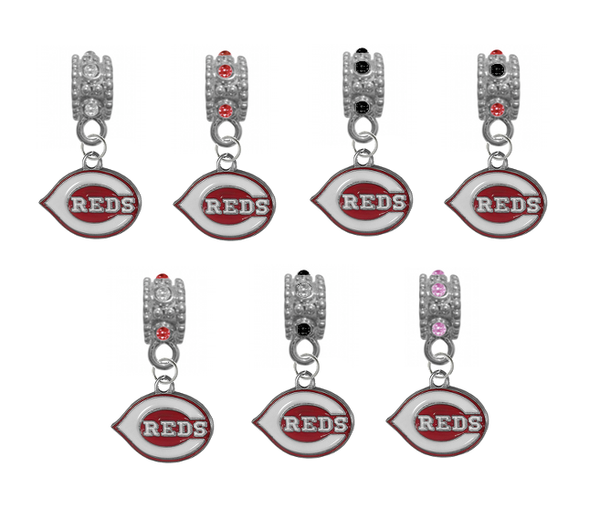 Cincinnati Reds MLB Baseball Crystal Rhinestone European Bracelet Charm