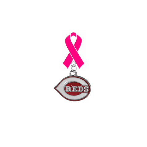 Cincinnati Reds MLB Breast Cancer Awareness / Mothers Day Pink Ribbon Lapel Pin