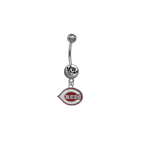 Cincinnati Reds MLB Baseball Belly Button Navel Ring