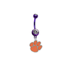 Clemson Tigers PURPLE College Belly Button Navel Ring