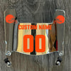 Cleveland Browns Custom Name & Number Mini Football Helmet Visor Shield Silver Chrome Mirror w/ Clips - ORANGE