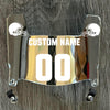 Cleveland Browns Custom Name & Number Mini Football Helmet Visor Shield Silver Chrome Mirror w/ Clips - WHITE