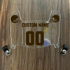 Cleveland Browns Custom Name & Number Mini Football Helmet Visor Shield Clear w/ Clips - BROWN