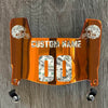 Cleveland Browns Custom Name & Number Mini Football Helmet Visor Shield Orange Chrome Mirror w/ Clips - MONEY PRINT