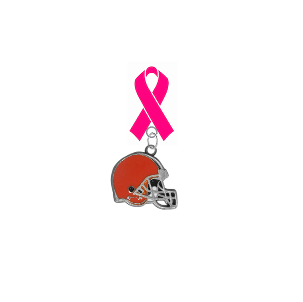 Cleveland Browns NFL Breast Cancer Awareness / Mothers Day Pink Ribbon Lapel Pin