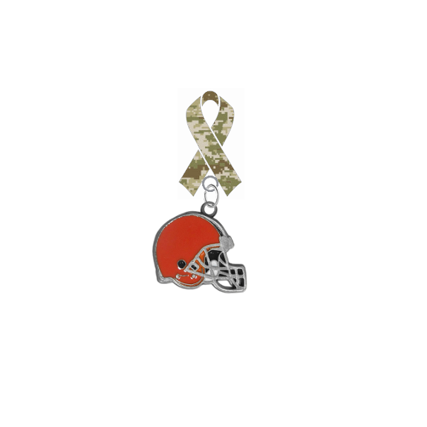 Cleveland Browns NFL Salute to Service Military Appreciation Camo Ribbon Lapel Pin