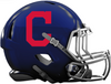 Cleveland Indians Custom Concept Navy Blue Mini Riddell Speed Football Helmet