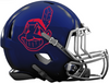 Cleveland Indians Custom Concept Navy Blue Mini Riddell Speed Football Helmet