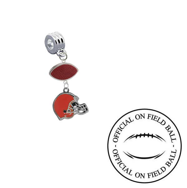 Cleveland Browns On Field Football Universal European Bracelet Charm (Pandora Compatible)