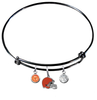 Cleveland Browns Black NFL Expandable Wire Bangle Charm Bracelet