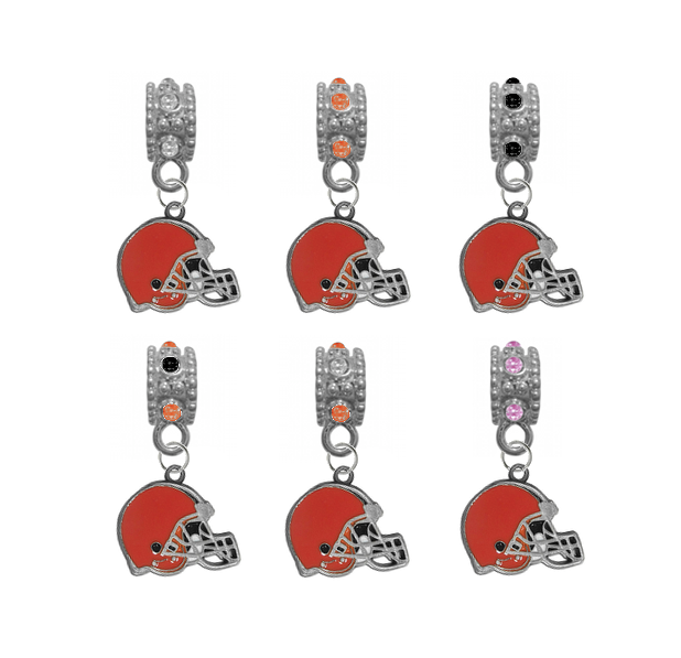 Cleveland Browns NFL Football Crystal Rhinestone European Bracelet Charm