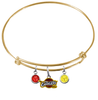 Cleveland Cavaliers GOLD Color Edition Expandable Wire Bangle Charm Bracelet