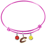 Cleveland Cavaliers Style 2 PINK Color Edition Expandable Wire Bangle Charm Bracelet