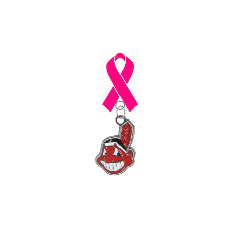 Cleveland Indians MLB Breast Cancer Awareness / Mothers Day Pink Ribbon Lapel Pin
