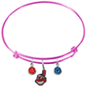 Cleveland Indians Pink MLB Expandable Wire Bangle Charm Bracelet