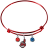 Cleveland Indians Red MLB Expandable Wire Bangle Charm Bracelet
