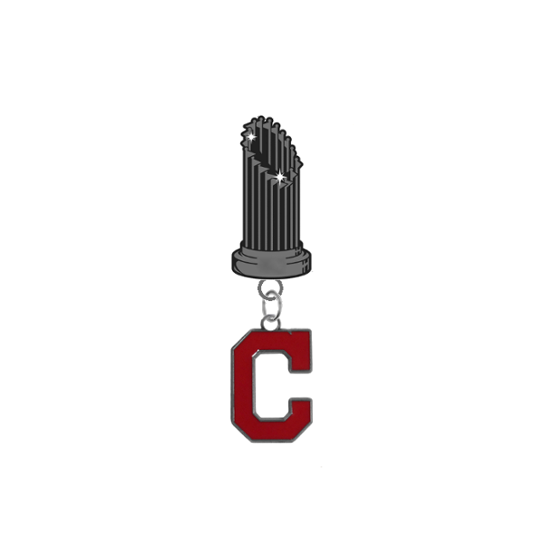 Cleveland Indians C Logo MLB World Series Trophy Lapel Pin