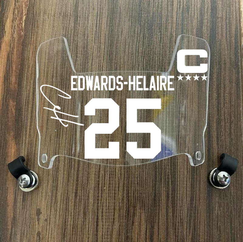 Kansas City Chiefs Clyde Edwards-Helaire Mini Football Helmet Visor Shield Clear w/ Clips - PICK COLOR