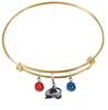 Colorado Avalanche Color Edition GOLD Expandable Wire Bangle Charm Bracelet
