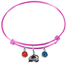 Colorado Avalanche Color Edition PINK Expandable Wire Bangle Charm Bracelet