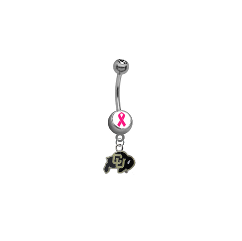 Colorado Buffaloes Breast Cancer Awareness Belly Button Navel Ring