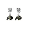 Colorado Buffaloes CLEAR Swarovski Crystal Stud Rhinestone Earrings