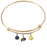 Colorado Buffaloes Gold Expandable Wire Bangle Charm Bracelet