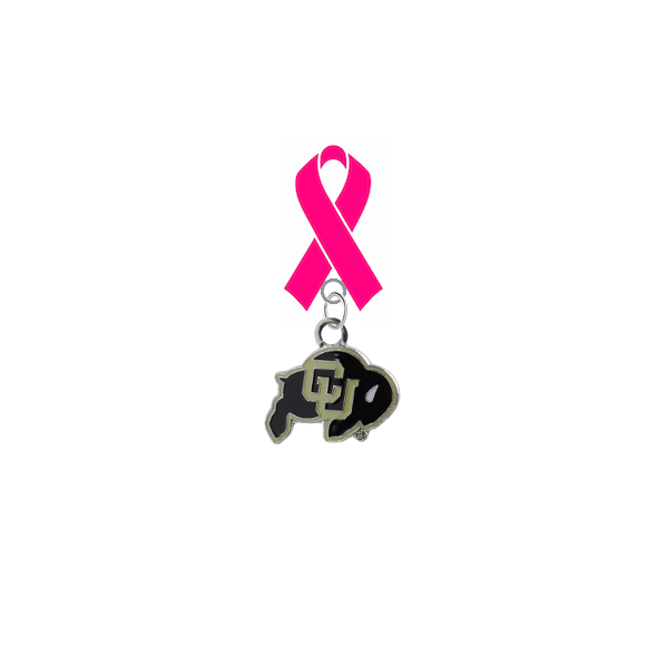 Colorado Buffaloes Breast Cancer Awareness / Mothers Day Pink Ribbon Lapel Pin