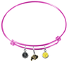 Colorado Buffaloes Pink Expandable Wire Bangle Charm Bracelet