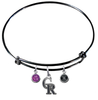 Colorado Rockies Black MLB Expandable Wire Bangle Charm Bracelet