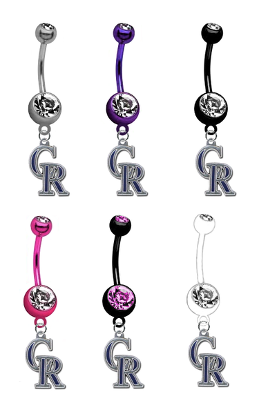 Colorado Rockies MLB Baseball Belly Button Navel Ring - Pick Your Color