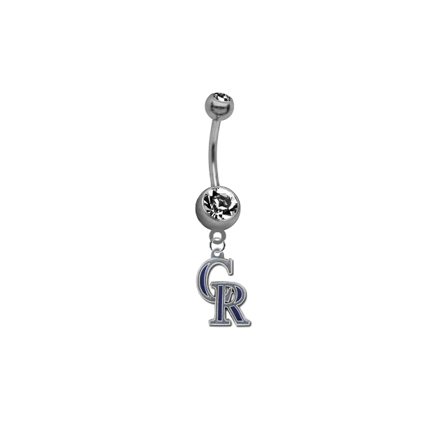 Colorado Rockies MLB Baseball Belly Button Navel Ring