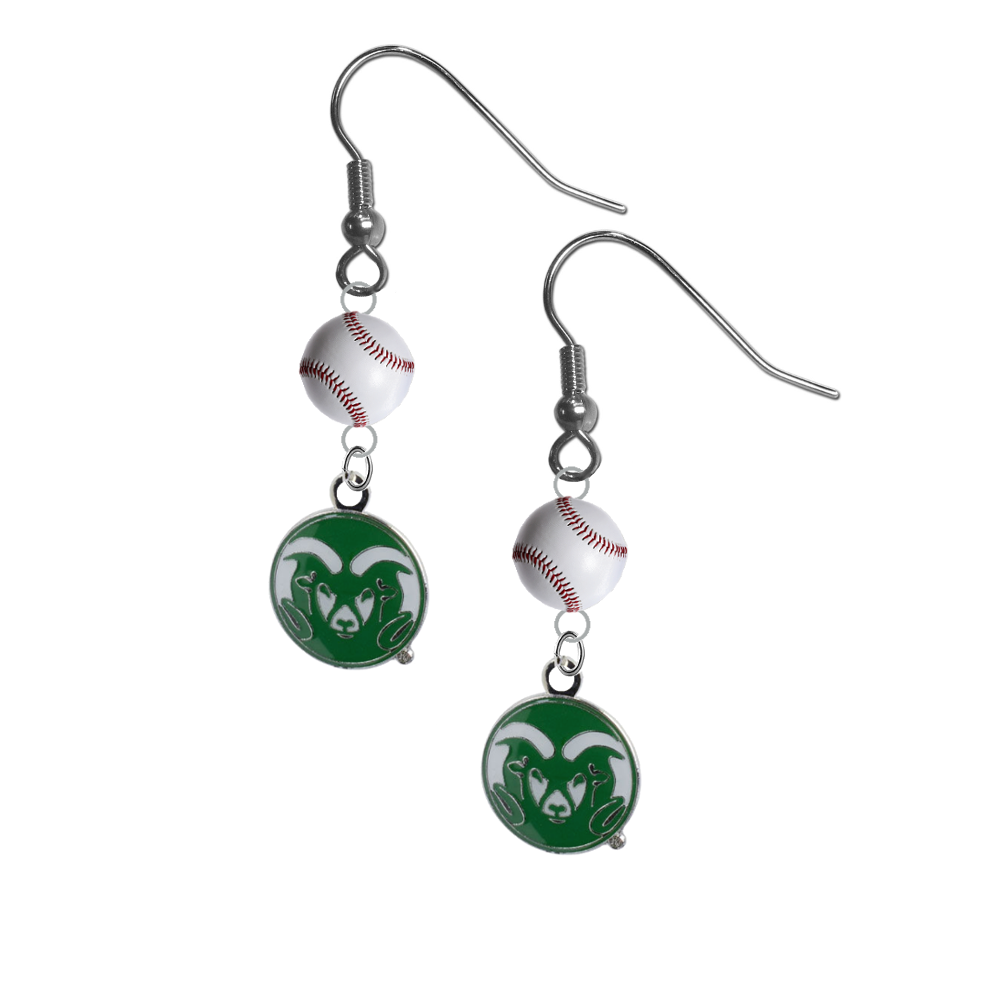 Colorado State Rams NCAA Baseball Dangle Earrings