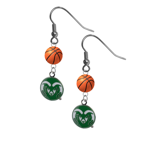 Colorado State Rams NCAA Basketball Dangle Earrings