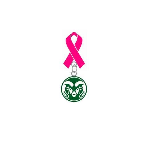 Colorado State Rams Breast Cancer Awareness / Mothers Day Pink Ribbon Lapel Pin