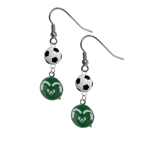 Colorado State Rams NCAA Soccer Dangle Earrings