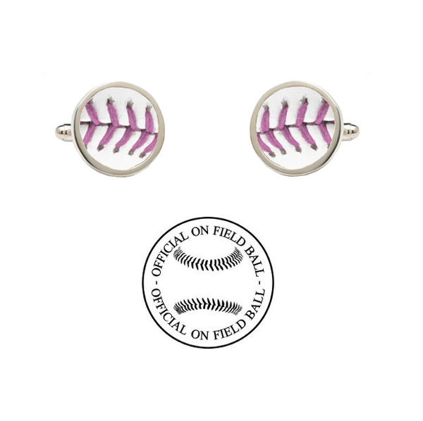 Miami Marlins Authentic Rawlings On Field Baseball Pink Cancer Mothers Day Game Ball Cufflinks