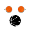 Oklahoma State Cowboys Authentic On Court NCAA Basketball Game Ball Cufflinks