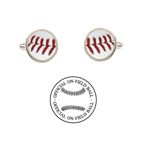 Washington State Cougars Authentic On Field NCAA Baseball Game Ball Cufflinks