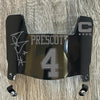 Dallas Cowboys Dak Prescott Mini Football Helmet Visor Shield Black Dark Tint w/ Clips