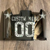 Dallas Cowboys Custom Name & Number Full Size Football Helmet Visor Shield Silver Chrome Mirror w/ Clips - MONEY PRINT
