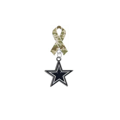 Dallas Cowboys NFL Salute to Service Military Appreciation Camo Ribbon Lapel Pin