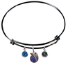 Dallas Mavericks BLACK Color Edition Expandable Wire Bangle Charm Bracelet