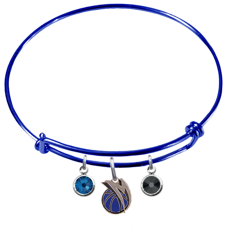Dallas Mavericks BLUE Color Edition Expandable Wire Bangle Charm Bracelet