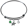 Dallas Stars Color Edition BLACK Expandable Wire Bangle Charm Bracelet