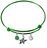 Dallas Stars Color Edition GREEN Expandable Wire Bangle Charm Bracelet