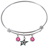 Dallas Stars NHL Expandable Wire Bangle Charm Bracelet